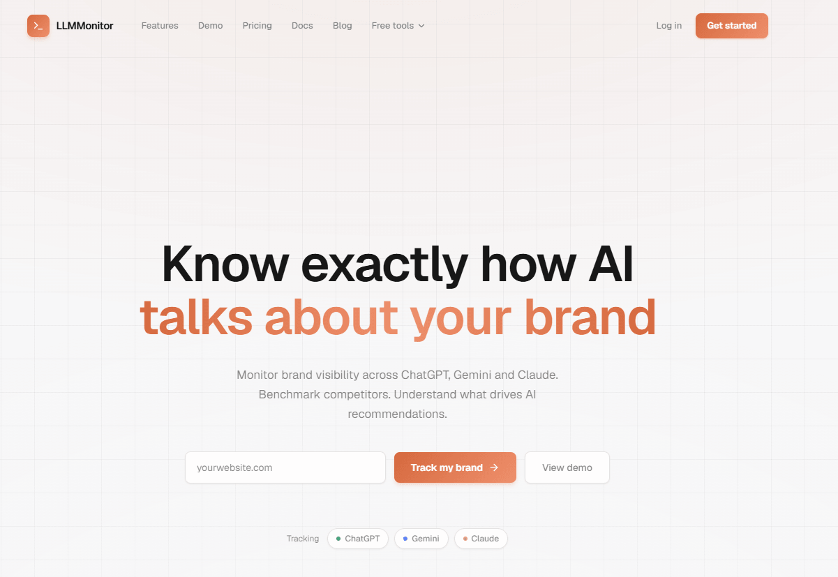 llmonitor homepage