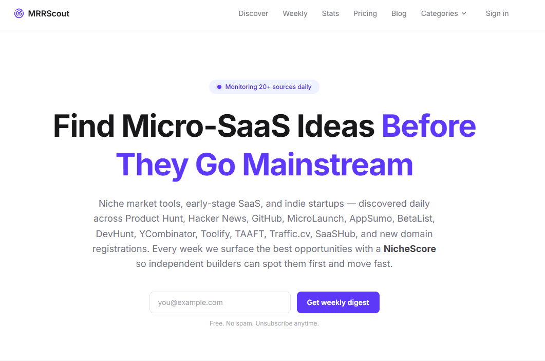 mrrscout homepage