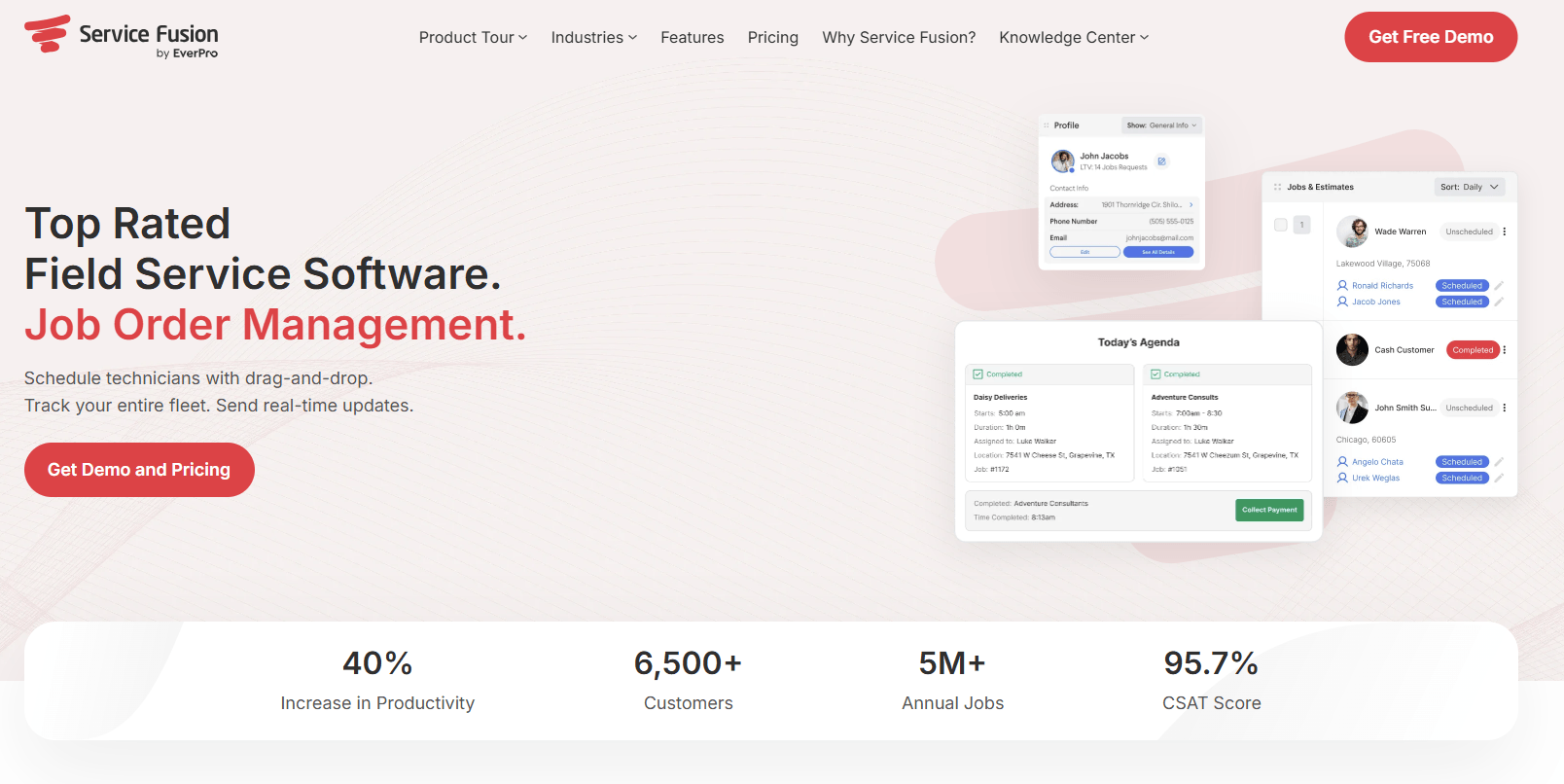 servicefusion homepage