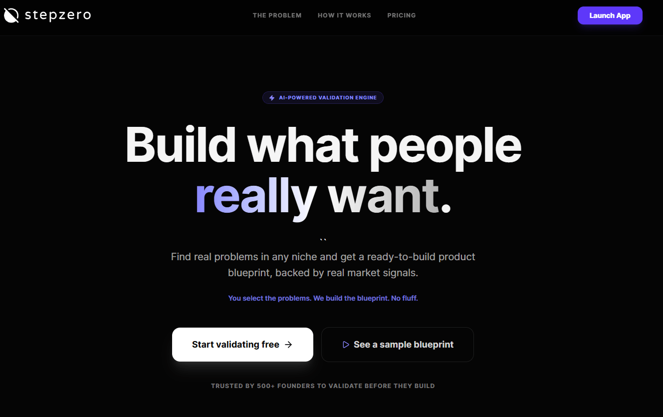 stepzero homepage