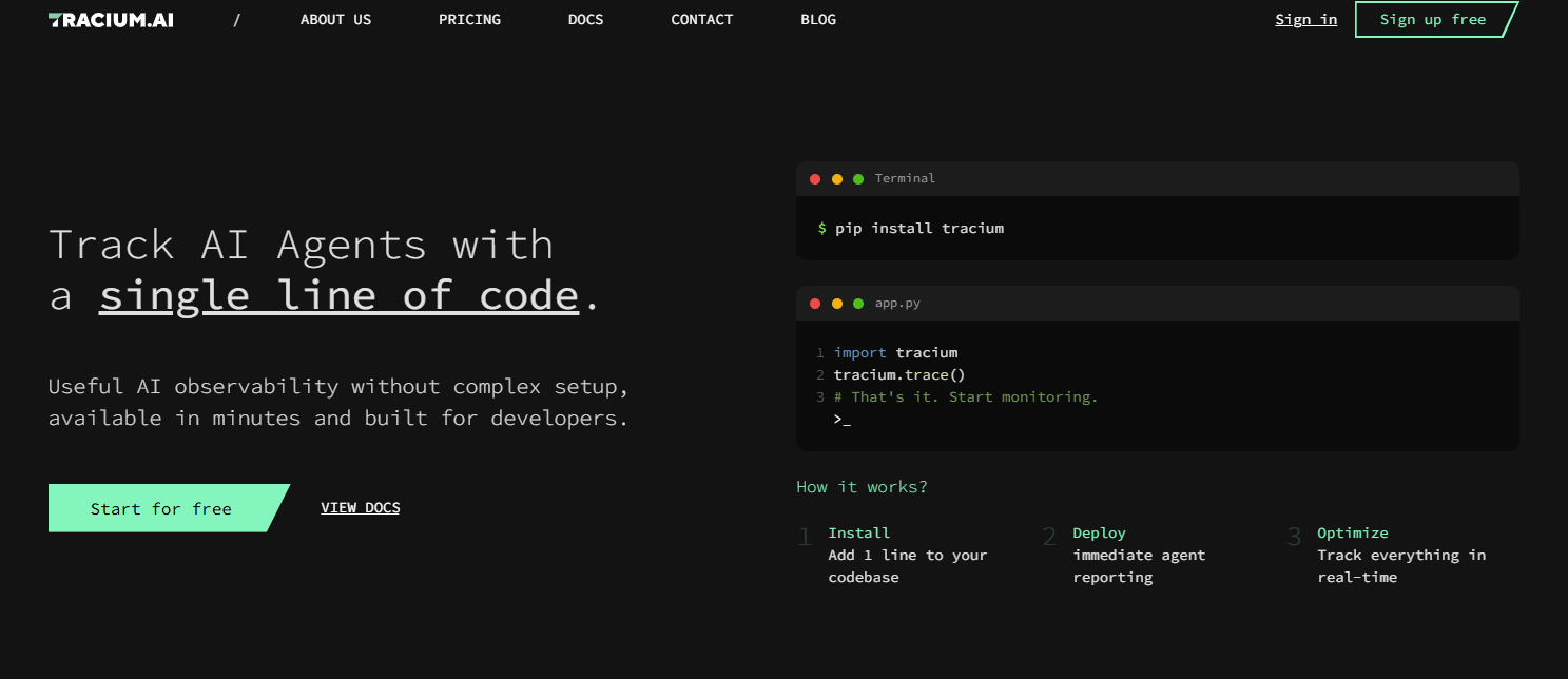 tracium homepage