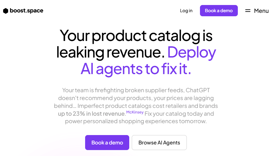 boostspace homepage