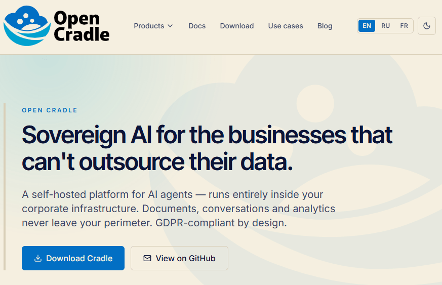 opencradle homepage