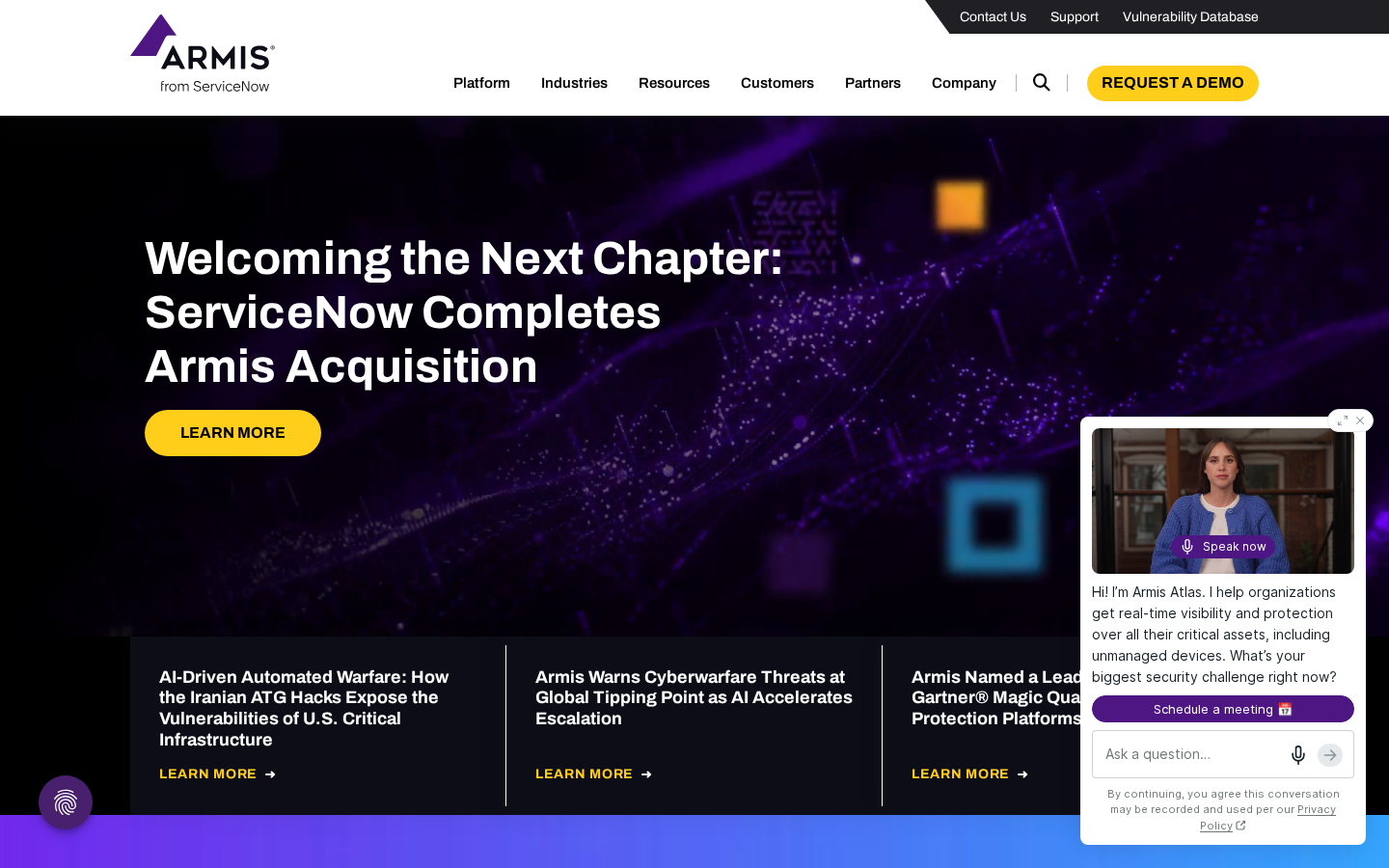 armis homepage