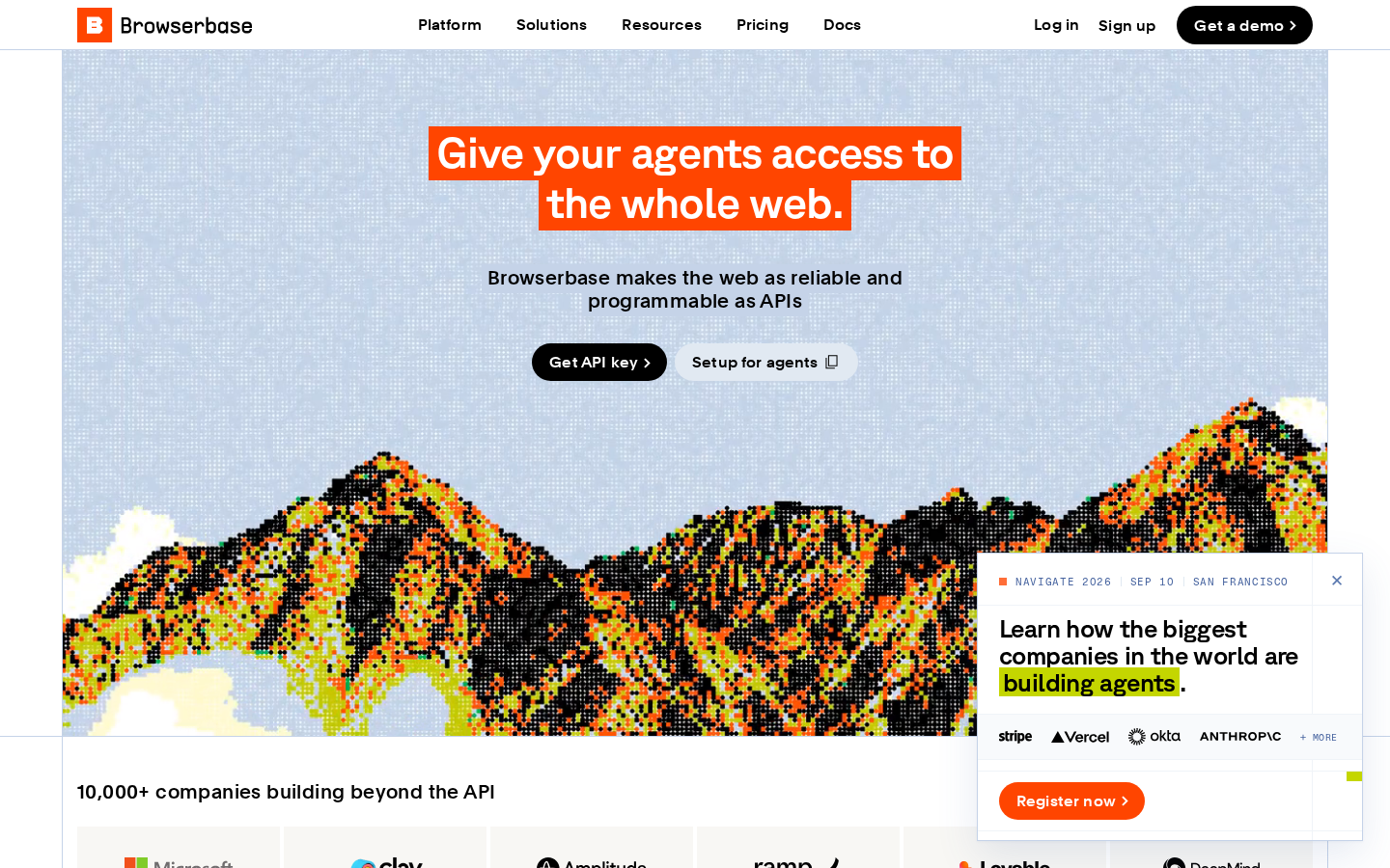 browserbase homepage