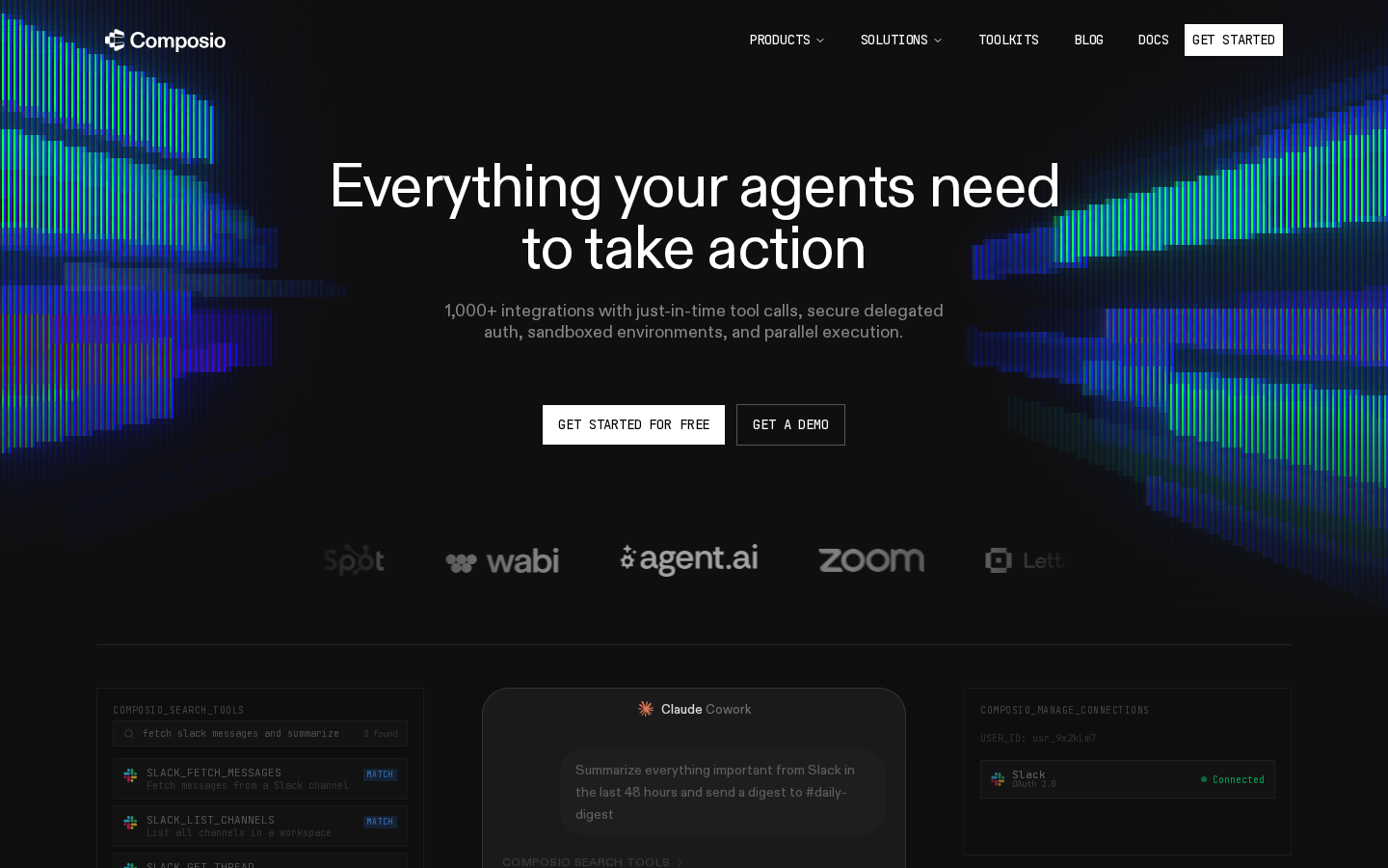 Composio homepage