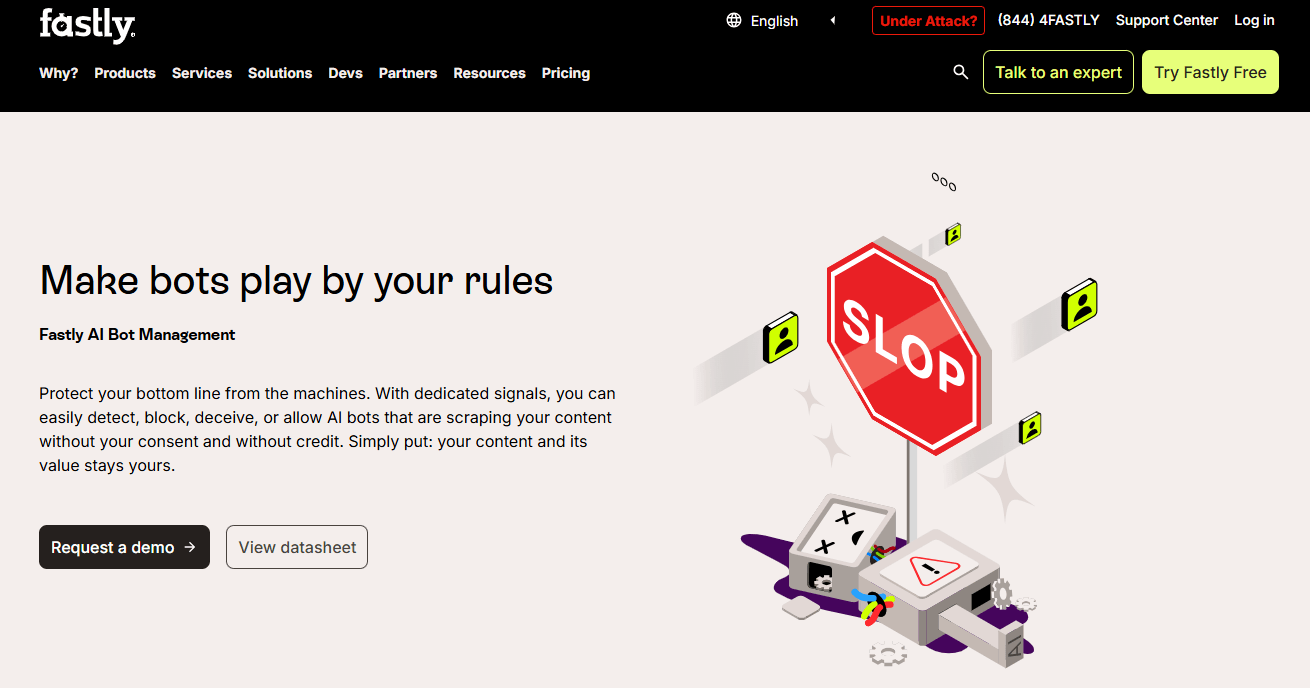fastly homepage