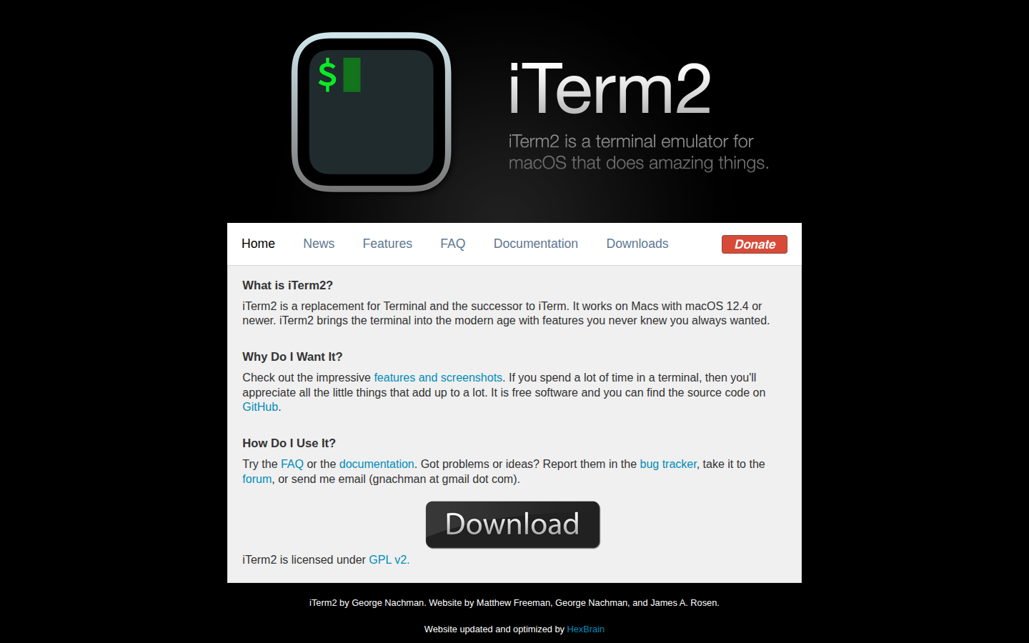 iTerm2 homepage