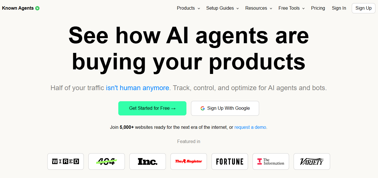 knownagents homepage