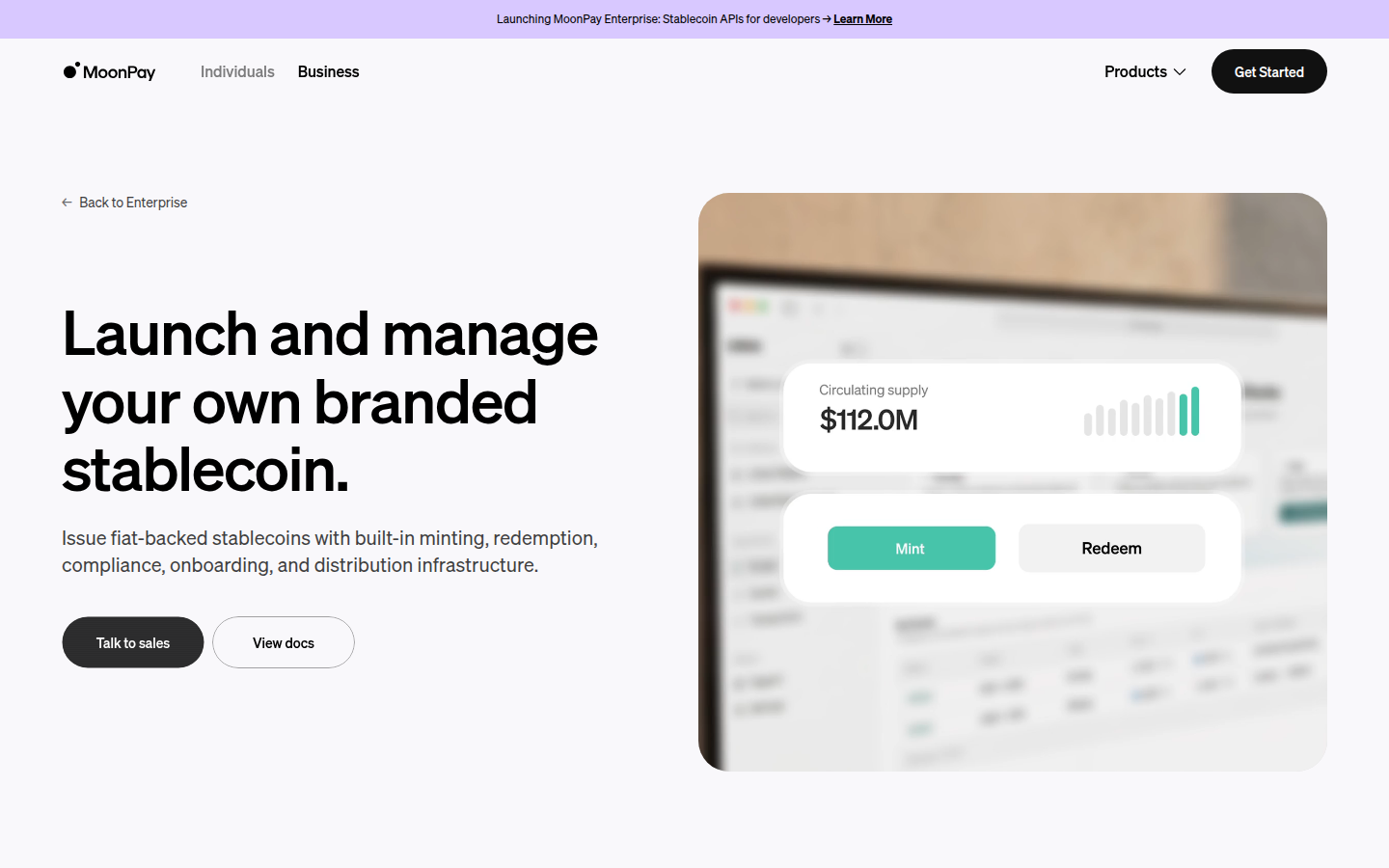 MoonPay Enterprise Issue