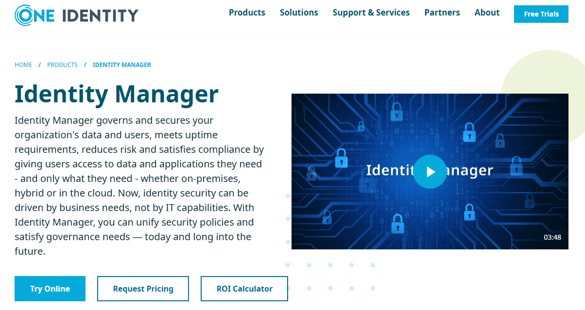 oneidentity homepage
