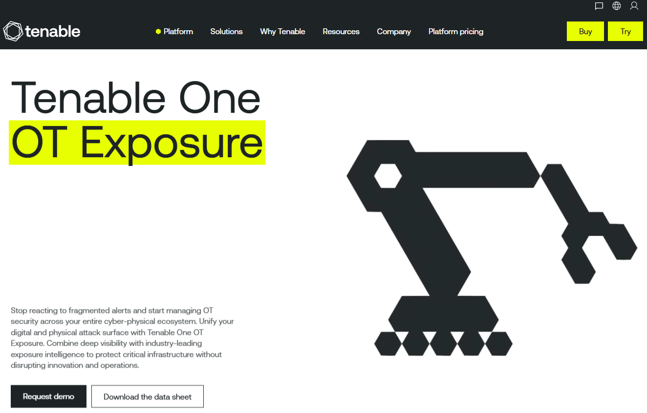 tenable homepage
